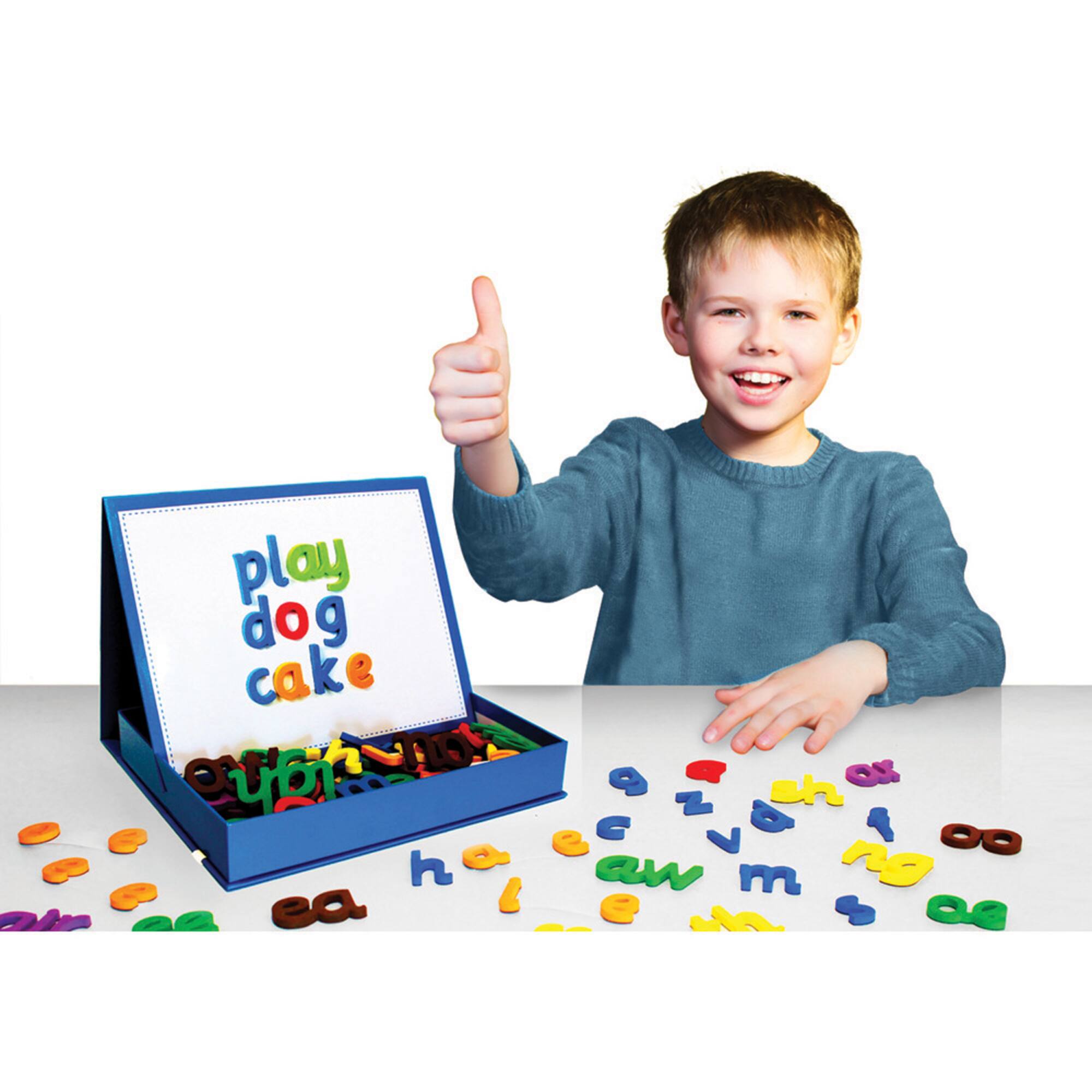 Junior Learning® Rainbow Phonics Magnetic Letters & Built-in Magnetic Board